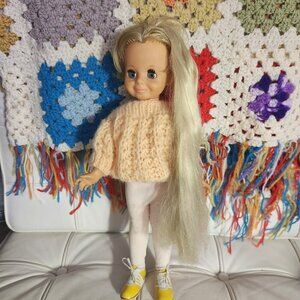 Vintage 1969 Velvet Doll Crissy Friend Ideal Toy Growing Blonde Hair Sleepy Eyes
